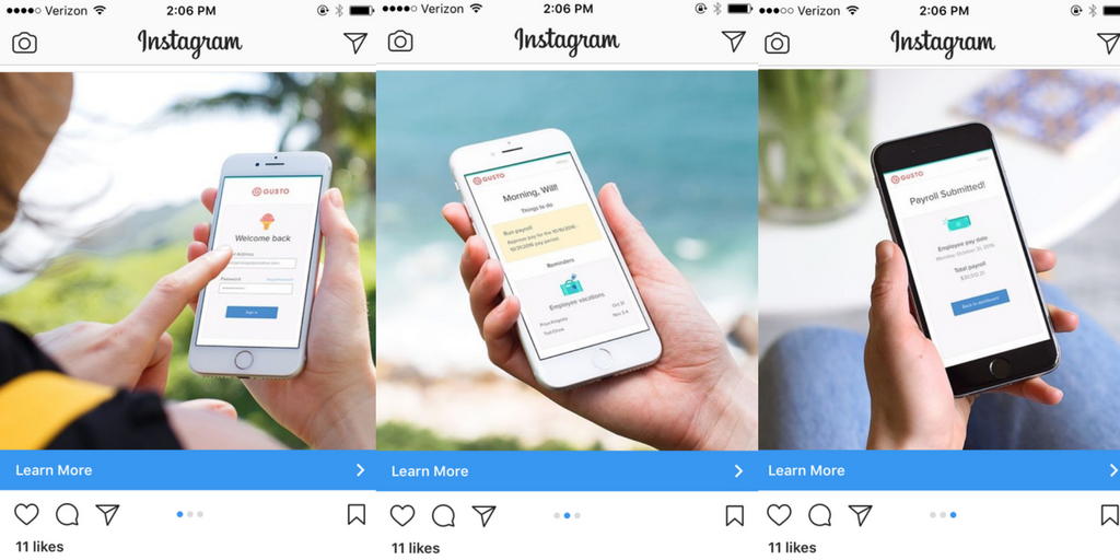 examples instagram ads
