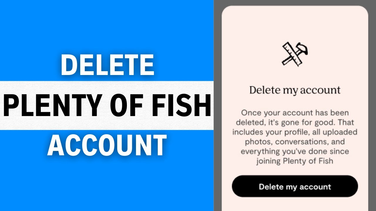 delete plenty of fish account