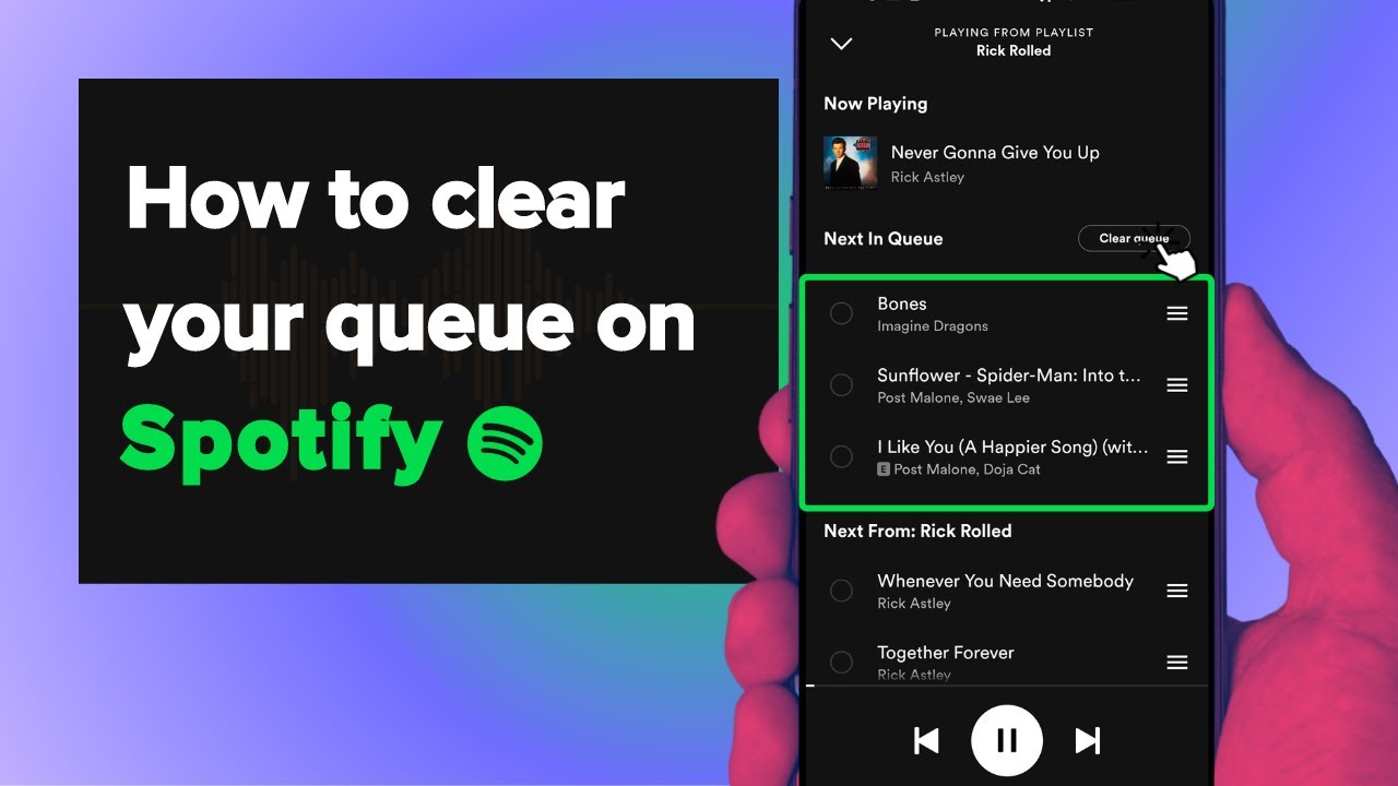 clear queue spotify